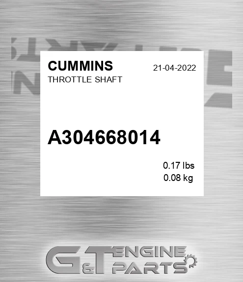 A3046680-14 Throttle Shaft for CUMMINS
