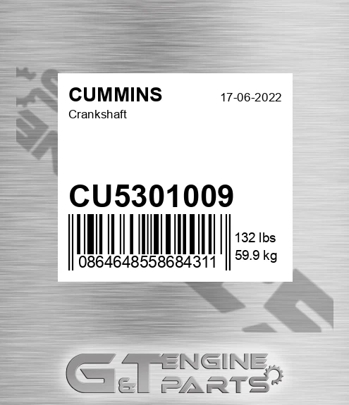 CU5301009 CUMMINS Crankshaft