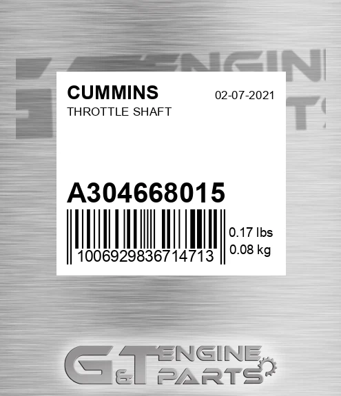 A3046680-15 Throttle Shaft for CUMMINS