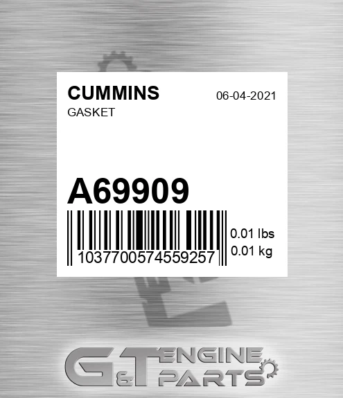 A69909 CUMMINS Gasket