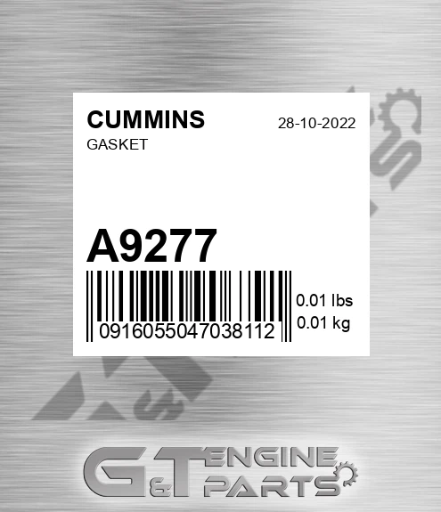 A9277 CUMMINS Gasket