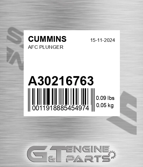 A3021676-3 Afc Plunger for CUMMINS
