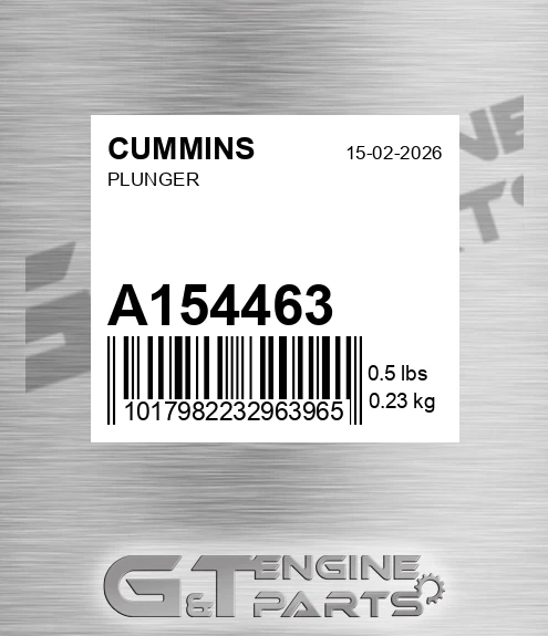 A154463 CUMMINS Plunger