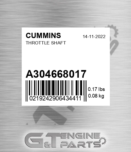 A3046680-17 Throttle Shaft for CUMMINS