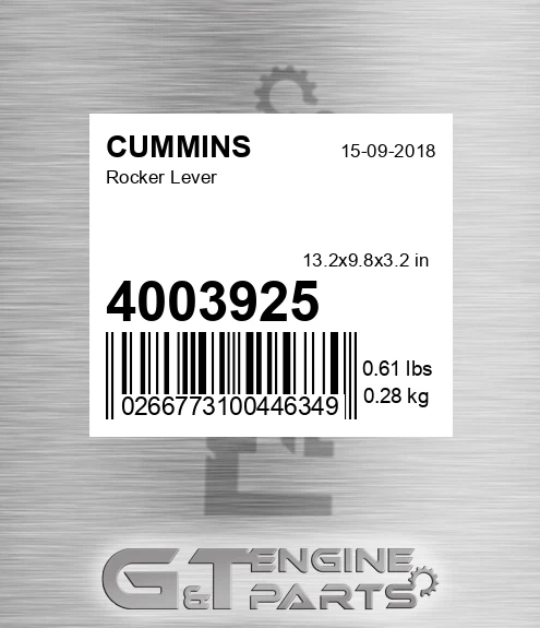 4003925 CUMMINS Rocker Lever