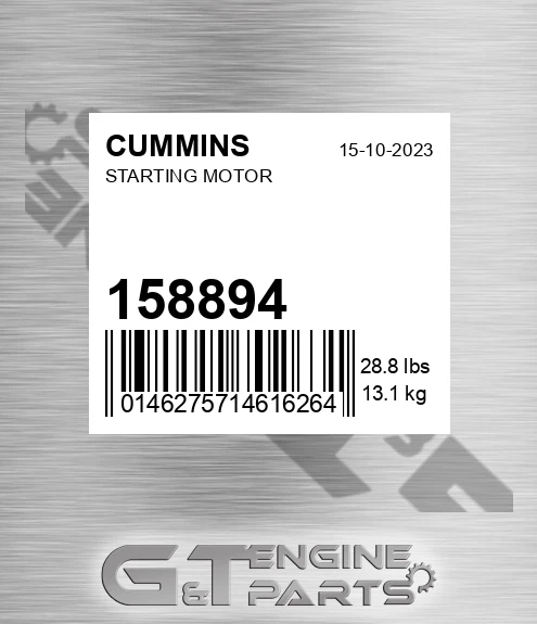 158894 CUMMINS Starting Motor