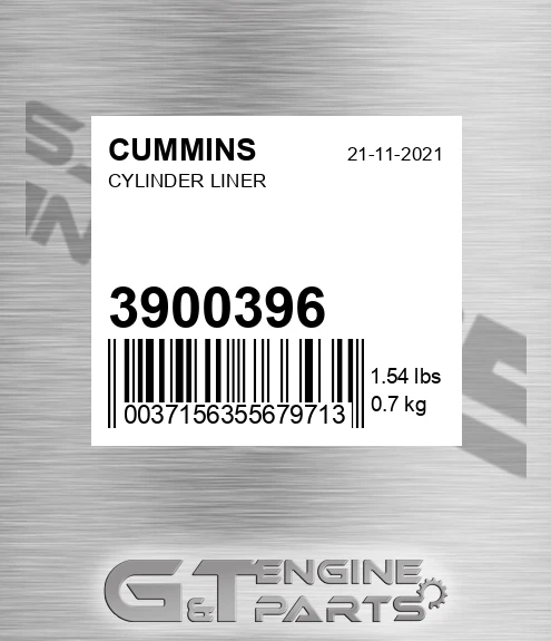 3900396 CUMMINS Cylinder Liner