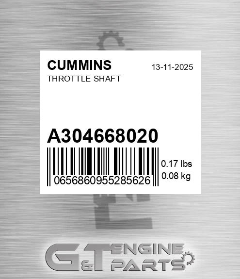 A3046680-20 Throttle Shaft for CUMMINS