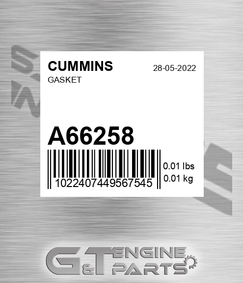 A66258 CUMMINS Gasket
