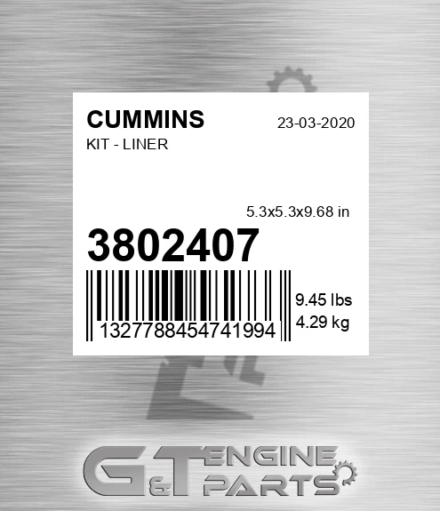 3802407 CUMMINS Kit - Liner