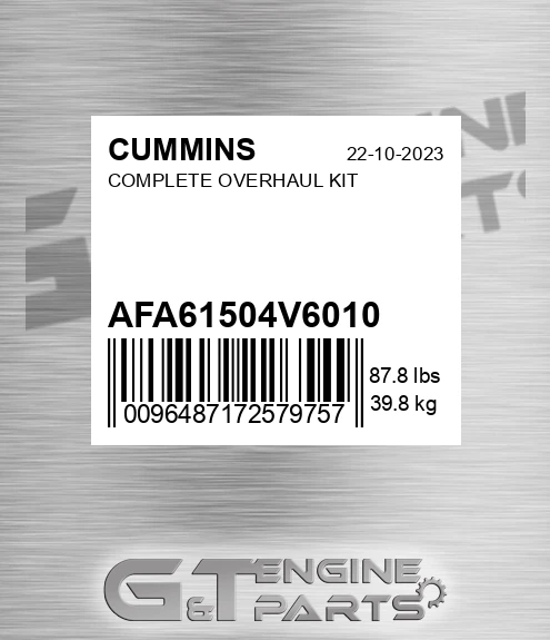 AFA61504-V6.010 Complete Overhaul Kit for CUMMINS