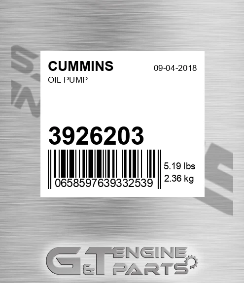 3926203 Oil Pump