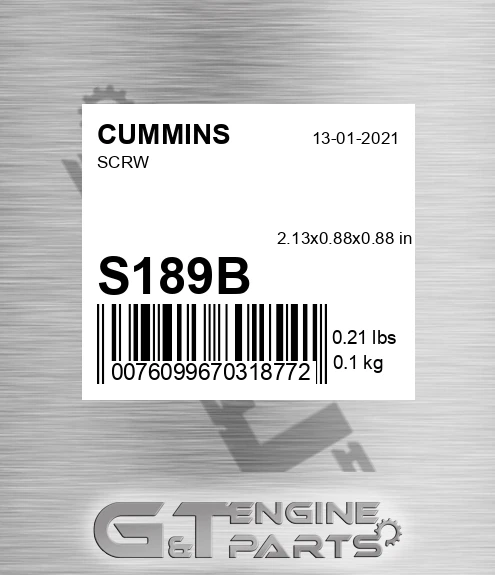 S189B CUMMINS Scrw