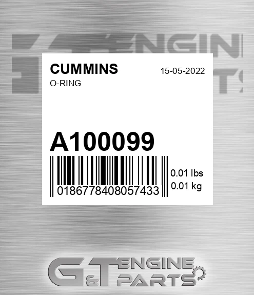 A100099 CUMMINS O-ring