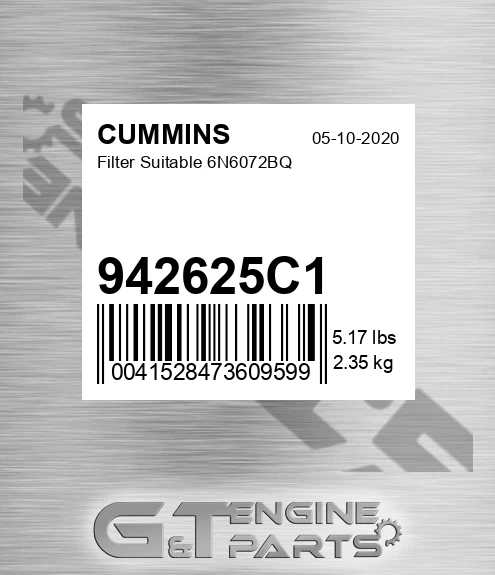 942625C1 Filter Suitable 6n6072bq