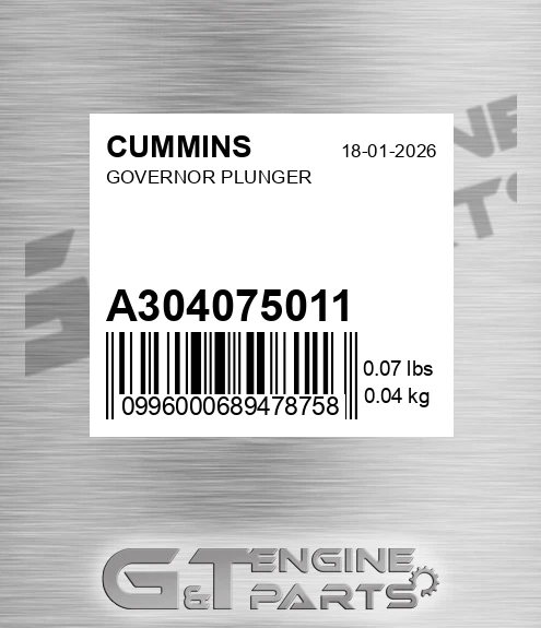 A3040750-11 Governor Plunger for CUMMINS