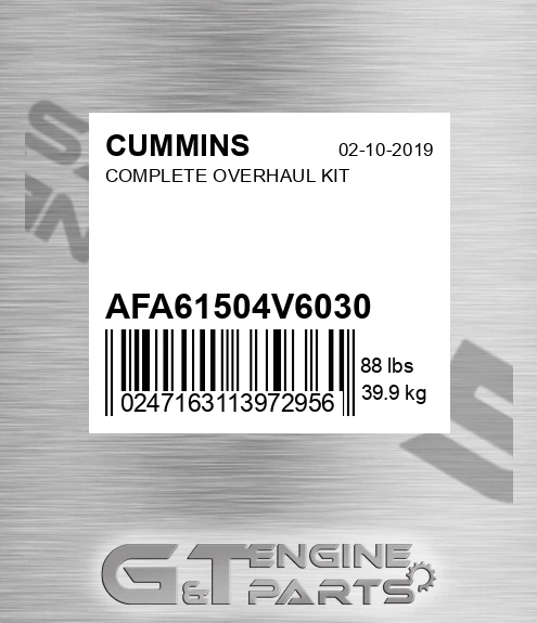 AFA61504-V6.030 Complete Overhaul Kit for CUMMINS