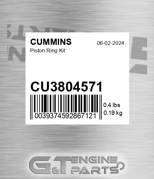 CU3804571 CUMMINS Piston Ring Kit