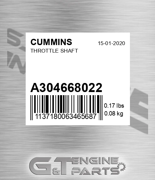 A3046680-22 Throttle Shaft for CUMMINS
