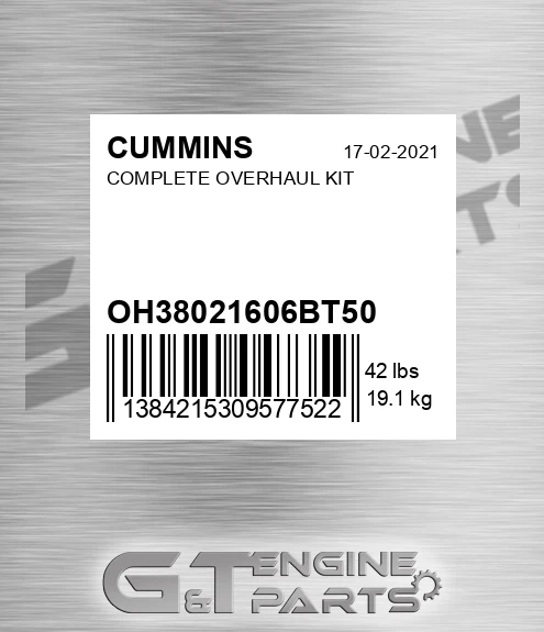 OH3802160-6BT50 Complete Overhaul Kit for CUMMINS