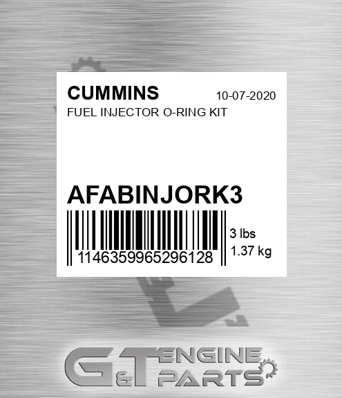 AFA-BINJ-ORK-3 Fuel Injector O-ring Kit for CUMMINS