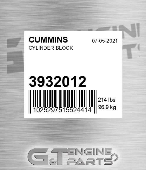 3932012 Cylinder Block