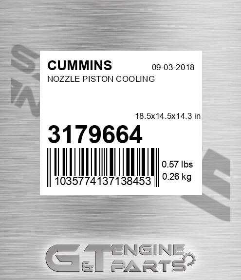3179664 CUMMINS Nozzle Piston Cooling