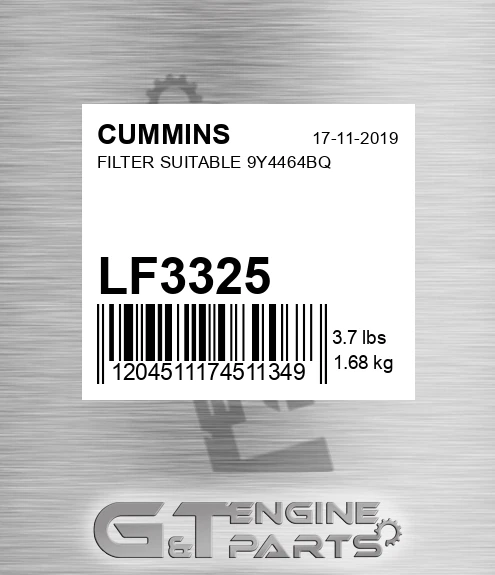 LF3325 Filter Suitable 9y4464bq