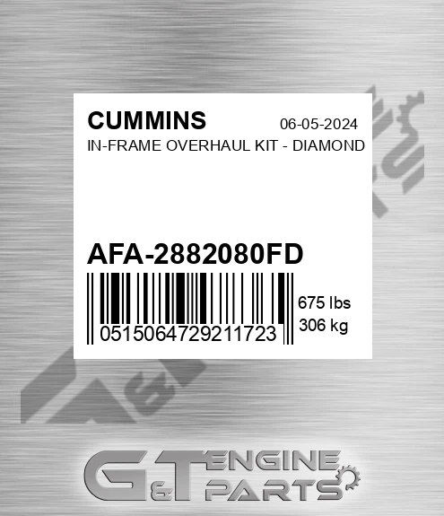 AFA-2882080FD In-frame Overhaul Kit - Diamond for CUMMINS