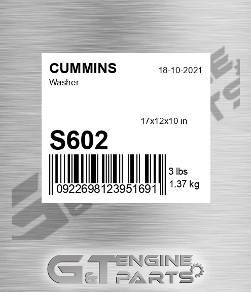 S602 CUMMINS Washer