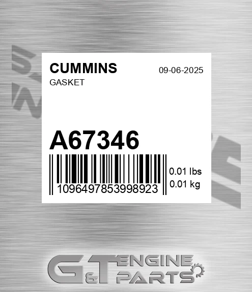 A67346 CUMMINS Gasket