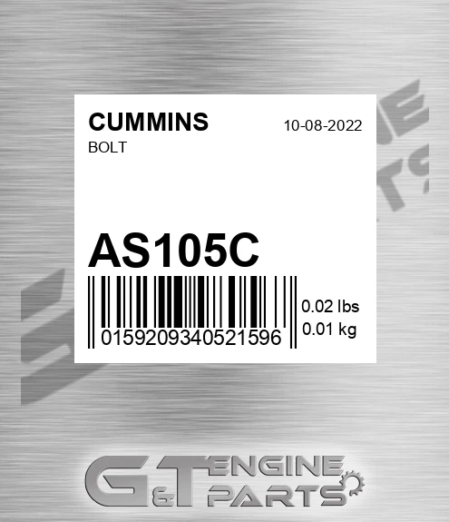 AS105C Bolt for CUMMINS