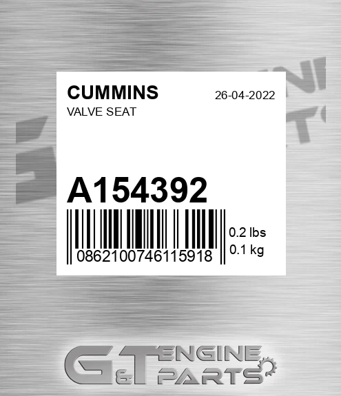A154392 CUMMINS Valve Seat