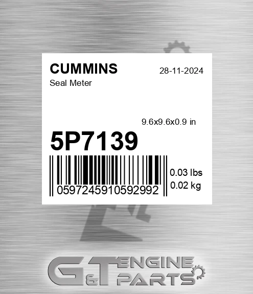5P7139 Seal Meter for CUMMINS