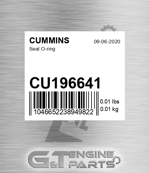 CU196641 Seal O-ring