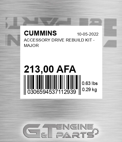 213,00 AFA Accessory Drive Rebuild Kit - Major for CUMMINS