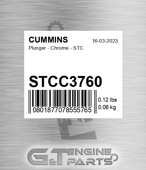 STCC3760 Plunger - Chrome - Stc