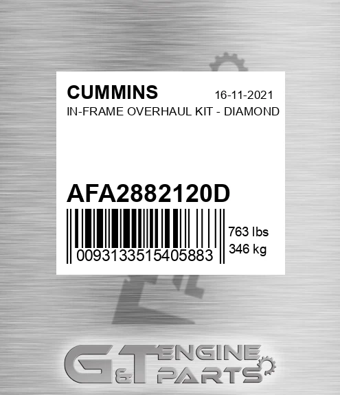 AFA-2882120D In-frame Overhaul Kit - Diamond for CUMMINS