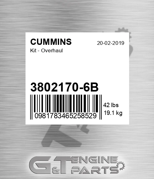 3802170-6B Kit - Overhaul for CUMMINS