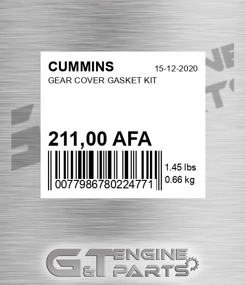 211,00 AFA Gear Cover Gasket Kit for CUMMINS