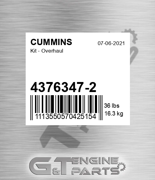 4376347-2 Kit - Overhaul for CUMMINS