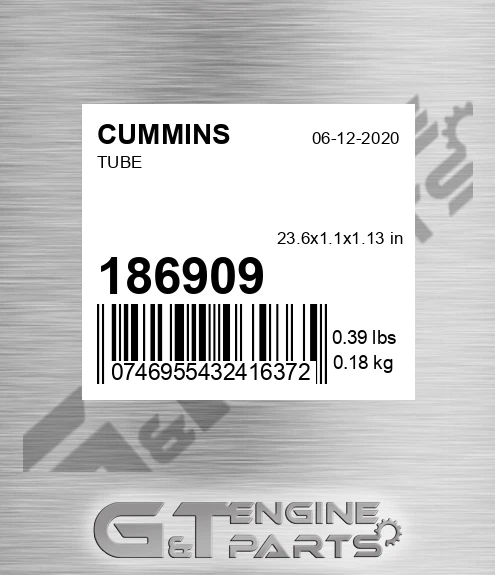 186909 Tube for CUMMINS