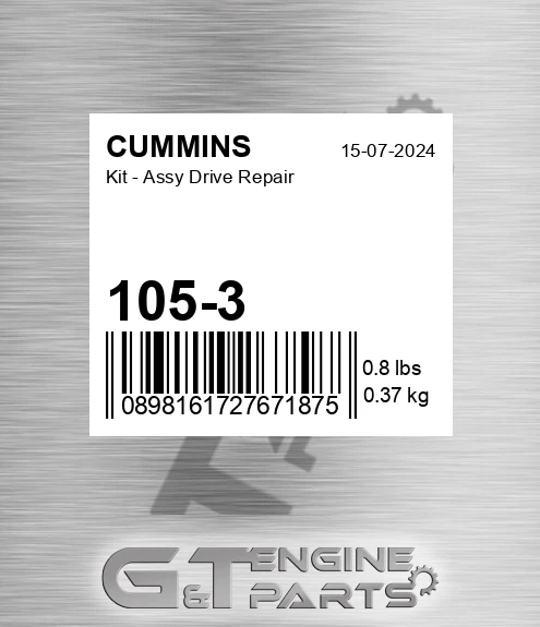105-3 Kit - Assy Drive Repair