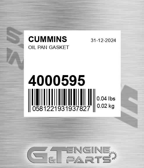 4000595 CUMMINS Oil Pan Gasket