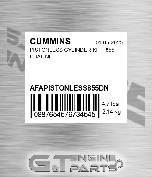 AFA-PISTONLESS855DN Pistonless Cylinder Kit - 855 Dual Ni for CUMMINS