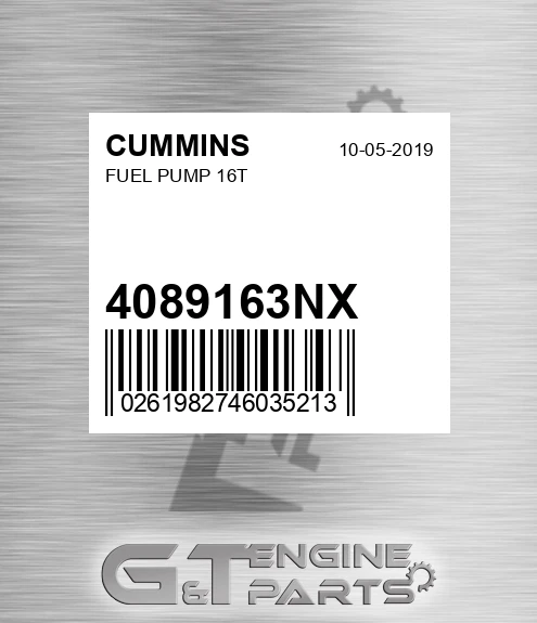 4089163NX CUMMINS Fuel Pump 16t