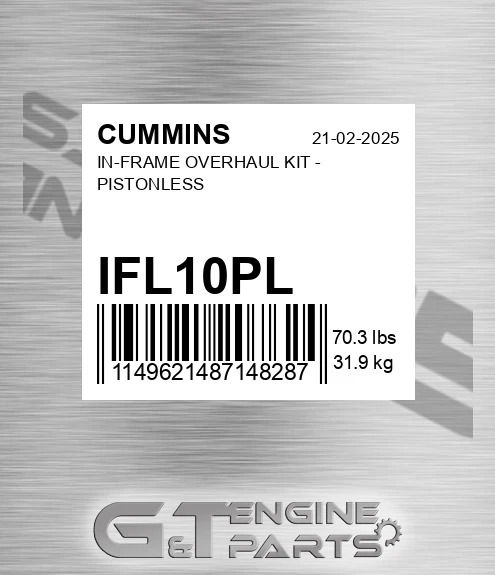 IF-L10PL In-frame Overhaul Kit - Pistonless for CUMMINS