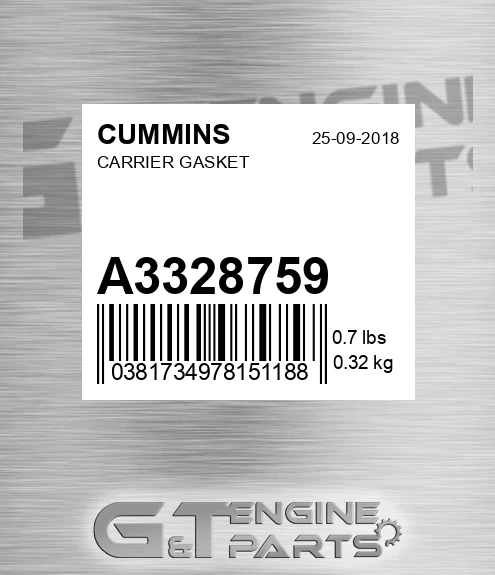 A3328759 Carrier Gasket