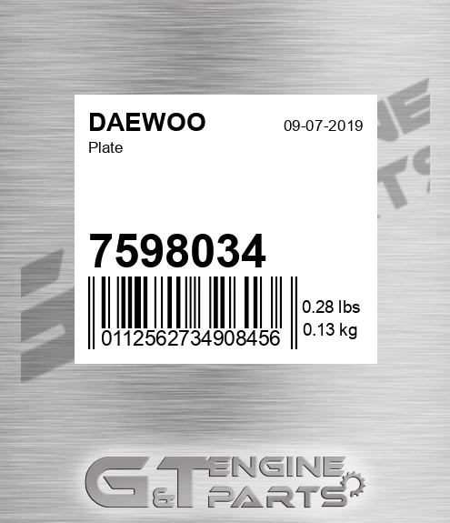 7598-034 Plate