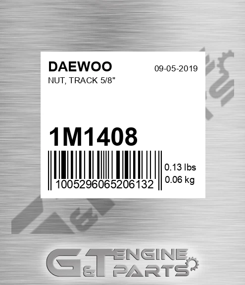1M1408 Nut, Track 5/8"